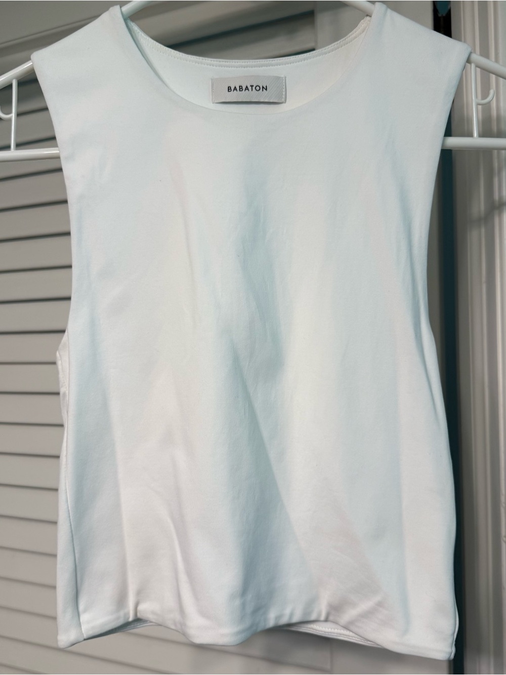 Babaton White Muscle Tank
